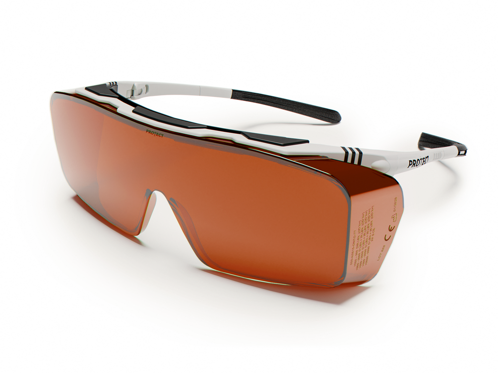 Lunettes de protection laser ONTOR K0278 – Orange foncé (VLT ~30 %, épaisseur 2 mm)