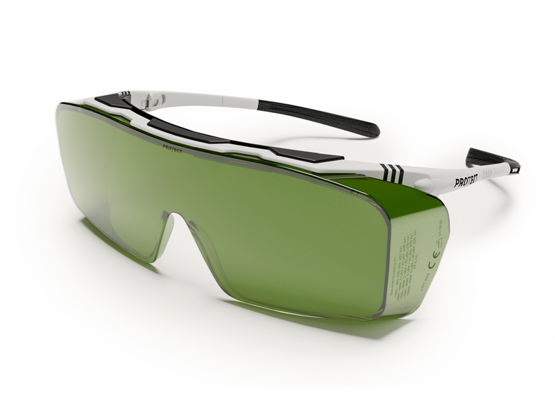Lunette de protection laser praticien ONTOR K0295 Vert clair (VLT ~40 %, épaisseur 2 mm)