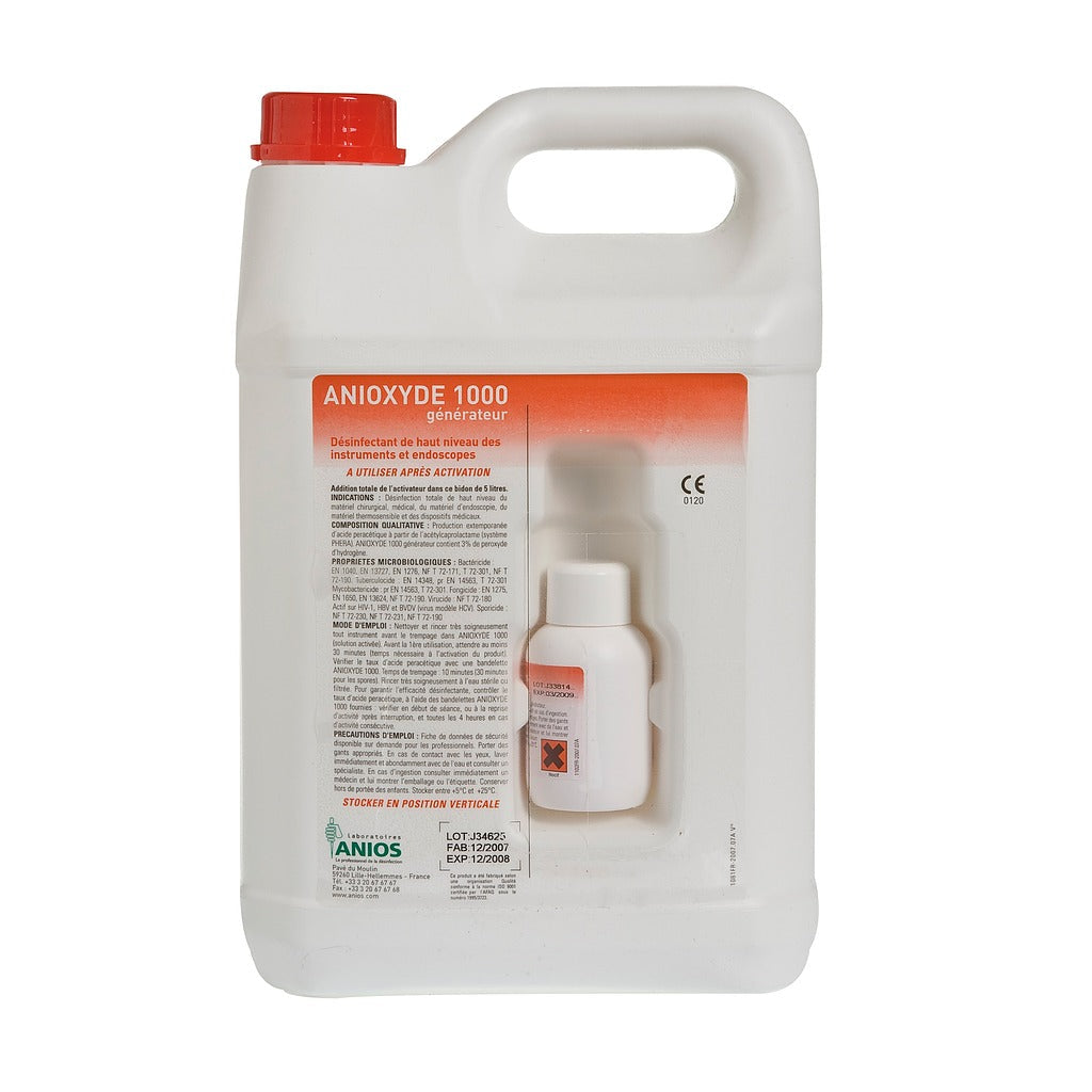 Anioxyde 1000 - Désinfectant de Haut Niveau - Bidon de 5 L + activateur