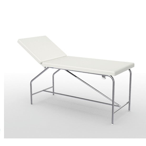 Divan fixe Cordoba - hauteur 82 cm avec sellerie plate 75 cm, bâti en inox et patins