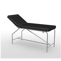 Divan fixe Cordoba - hauteur 82 cm avec sellerie à bourrelets 65 cm, bâti en inox et patins