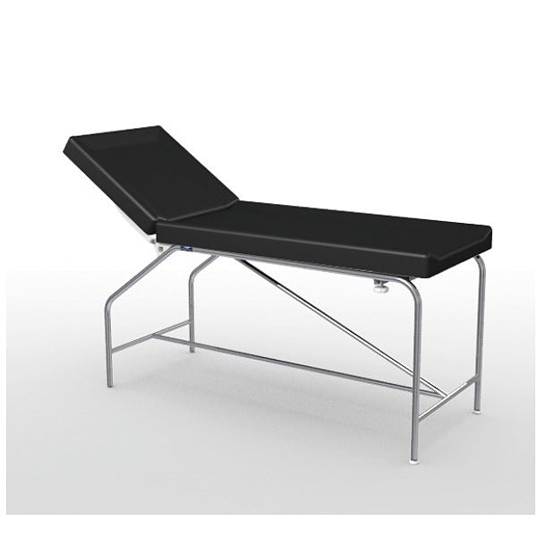 Divan fixe Cordoba - hauteur 82 cm avec sellerie à bourrelets 65 cm, bâti en inox et patins