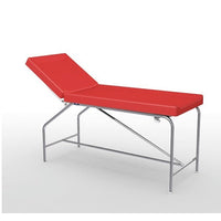 Divan fixe Cordoba - hauteur 82 cm avec sellerie à bourrelets 65 cm, bâti en inox et patins