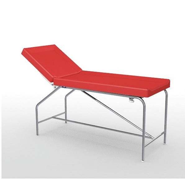 Divan fixe Cordoba - hauteur 82 cm avec sellerie à bourrelets 65 cm, bâti en inox et patins