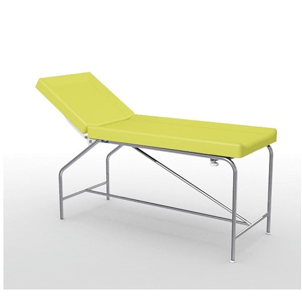 Divan fixe Cordoba - hauteur 82 cm avec sellerie à bourrelets 65 cm, bâti en inox et patins