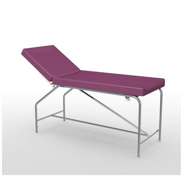 Divan fixe Cordoba - hauteur 82 cm avec sellerie à bourrelets 65 cm, bâti en inox et patins