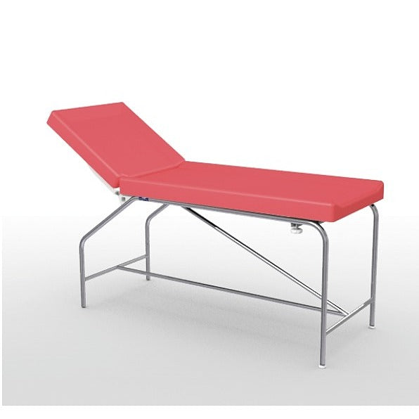 Divan fixe Cordoba - hauteur 82 cm avec sellerie à bourrelets 65 cm, bâti en inox et patins