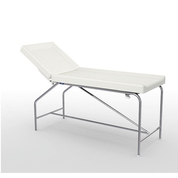 Divan fixe Cordoba - hauteur 82 cm avec sellerie à bourrelets 65 cm, bâti en inox et patins