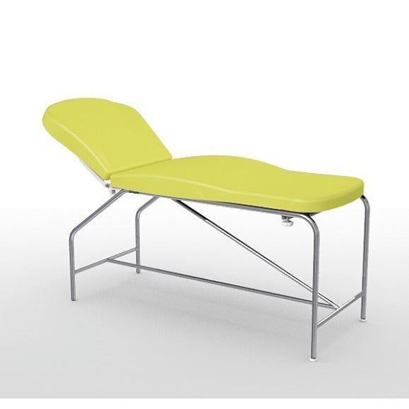 Divan fixe Cordoba - hauteur 82 cm avec sellerie anatomique 73 cm, bâti en inox et patins