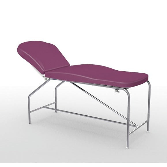 Divan fixe Cordoba - hauteur 82 cm avec sellerie anatomique 73 cm, bâti en inox et patins