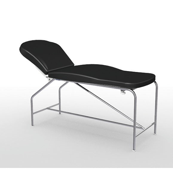 Divan fixe Cordoba - hauteur 82 cm avec sellerie anatomique 73 cm, bâti en inox et patins