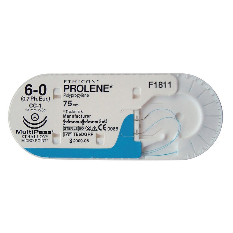Fil de Suture Non Résorbable Bleu Prolène Ethicon - Boite de 36
