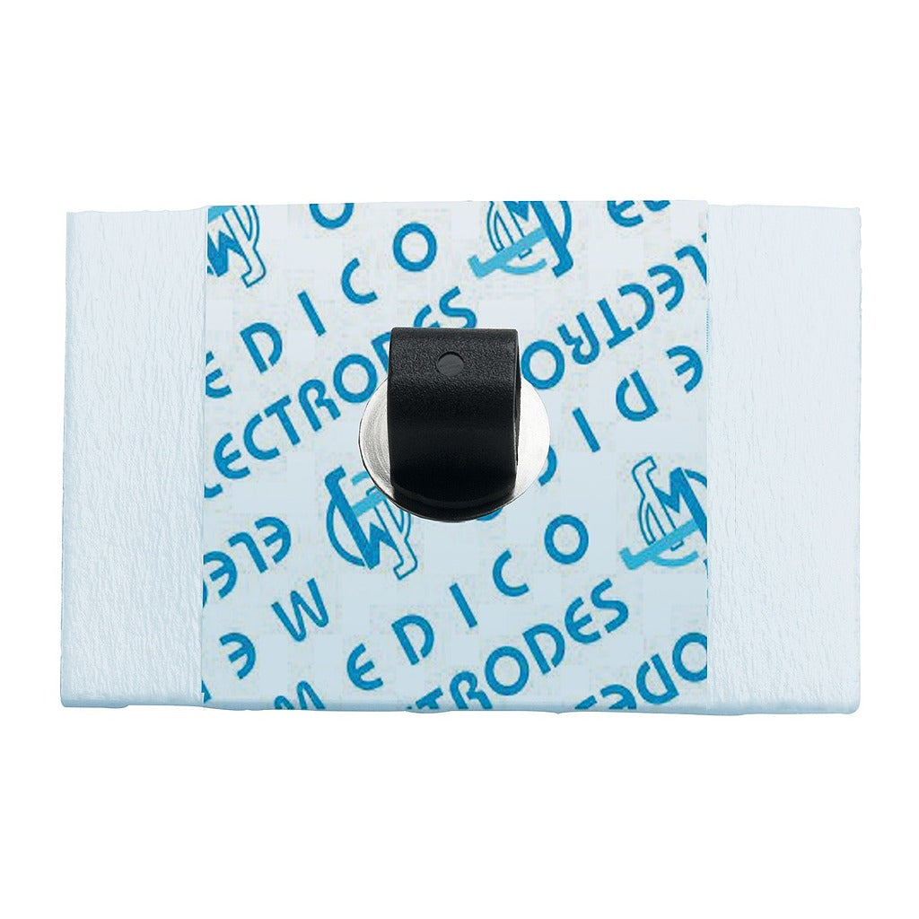 Électrode ECG MEDICO 4,4x2,8cm - rectangulaire à pontet - radiotransparente et amagnétique, sachet de 60