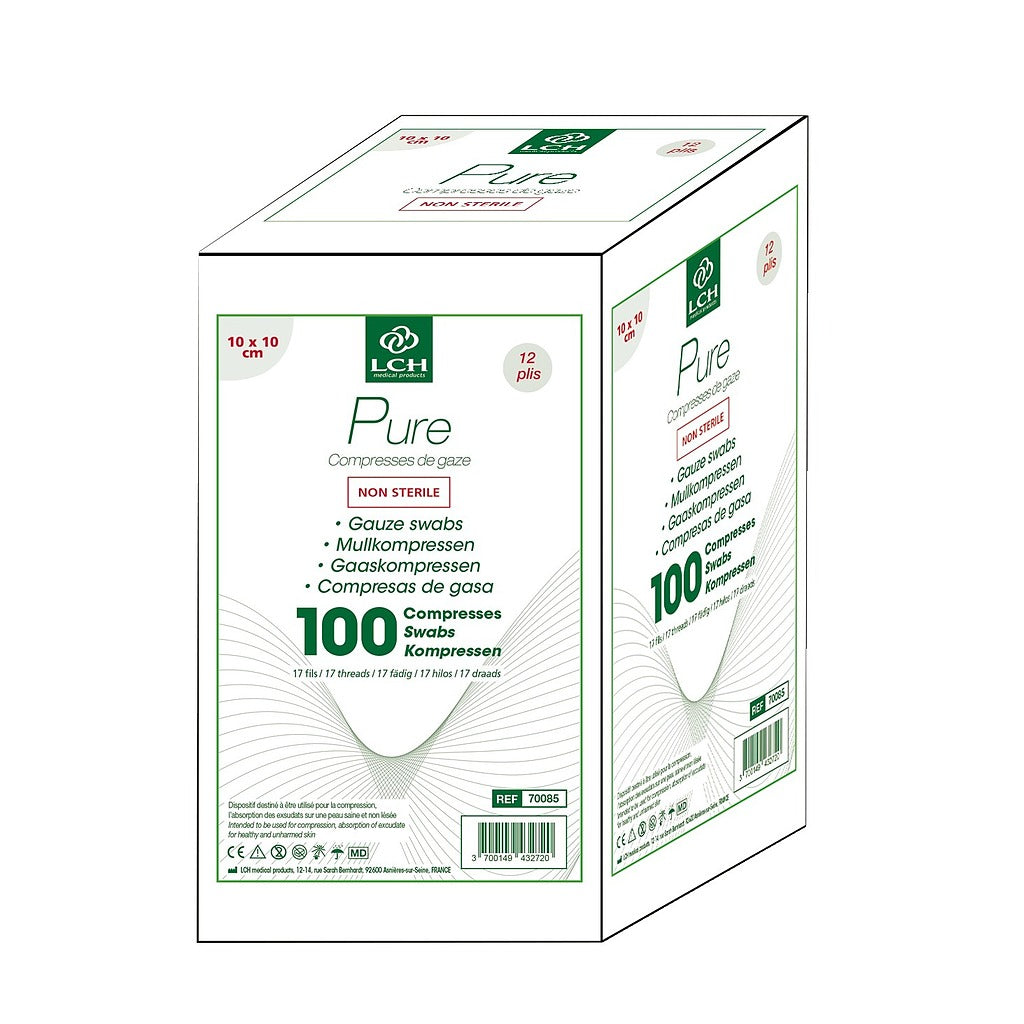 Compresse de gaze non stérile - Paquet de 100 - LCH