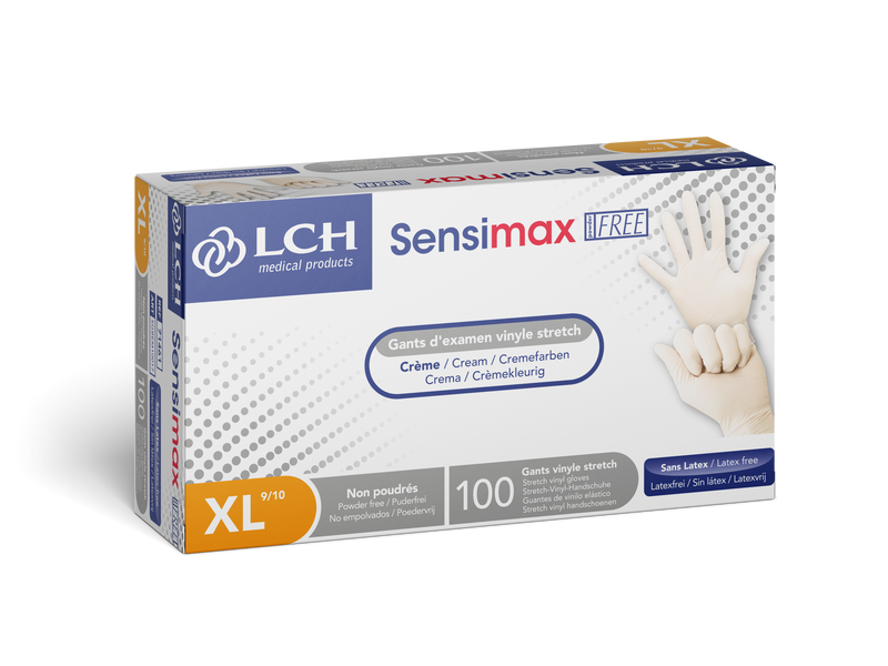 Gant d'examen vinyle stretch non poudré Sensimax