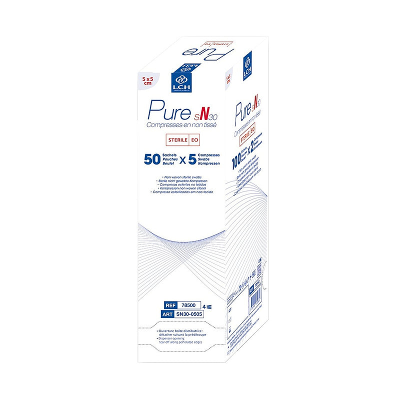 Compresses en non tissé stériles 30g LCH - 5x5cm