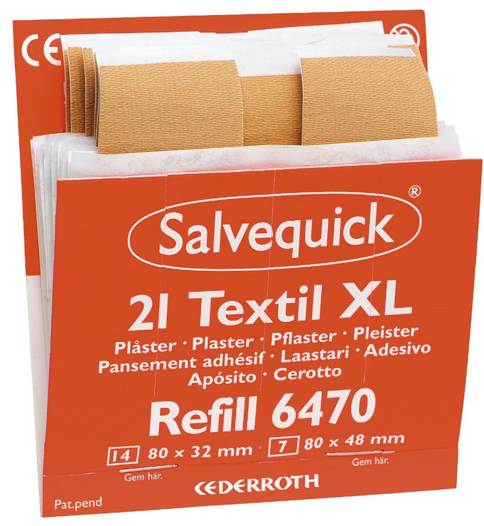 Recharges pansements plastiques Salvequick - 6 x 45 pansements