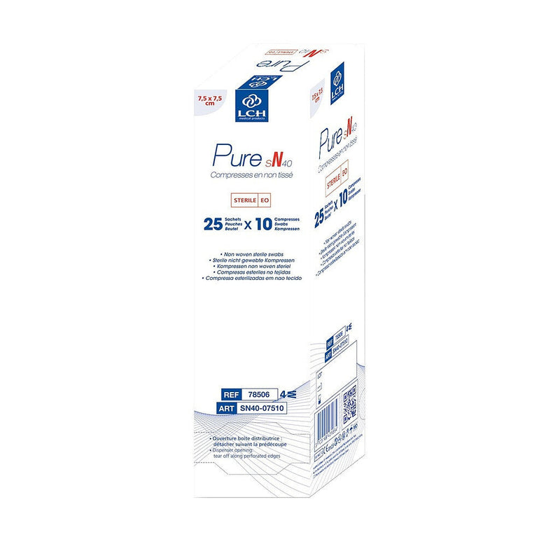 Compresses en non tissé stériles 40g LCH - 10x10cm