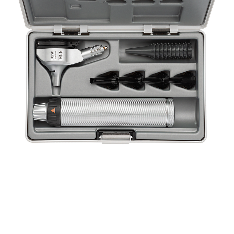 Trousse Otoscope HEINE Beta 400 LED F.O avec poignée à piles