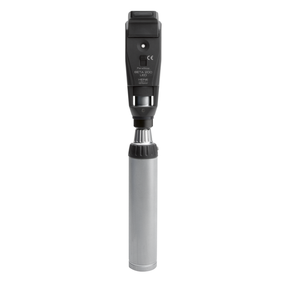 HEINE BETA200S/200 LED Spleet-oftalmoscoop en skiascoop, oplaadbare handgreep, USB-kabel en netvoeding