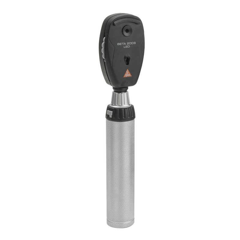 HEINE BETA200S/200 LED Spleet-oftalmoscoop en skiascoop, oplaadbare handgreep, USB-kabel en netvoeding