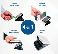 KAP-4CV dual-slot en contactloze PC/SC-kaartlezer voor de Carte Vitale