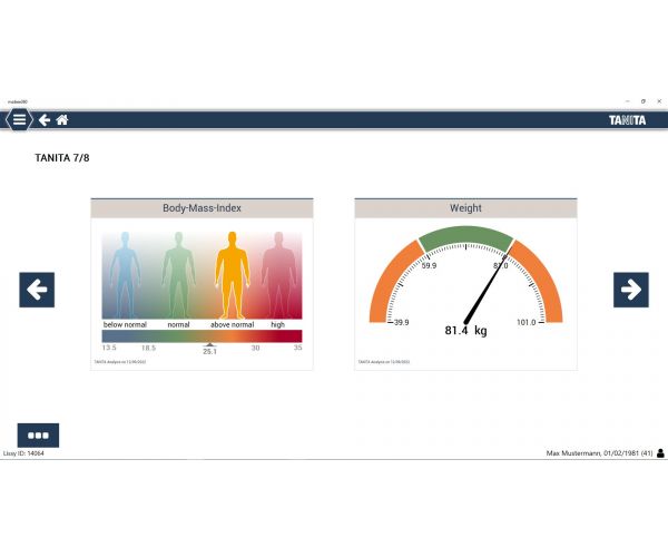 Logiciel PC de gestion des données Tanita Pro