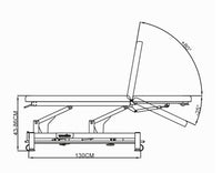 Table de massage électrique 2 plans CORE, proclive - déclive, roues et cadre de commande