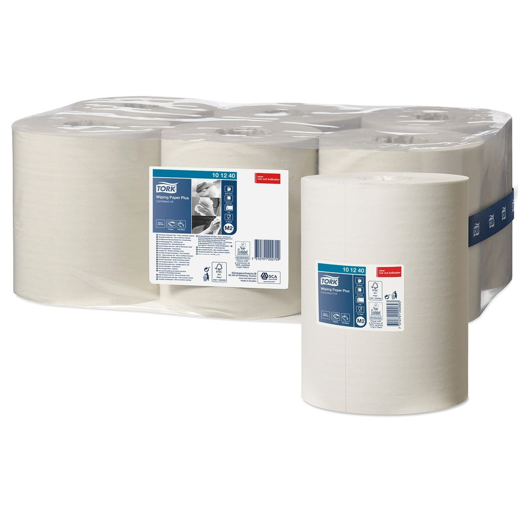 Papier d'Essuyage Plus blanc M2 - 6 rouleaux - 457 feuilles par rouleau - Tork