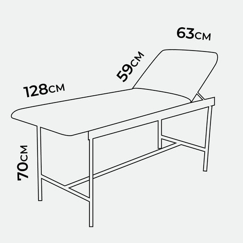 Divan d'examen inox noir Holtex