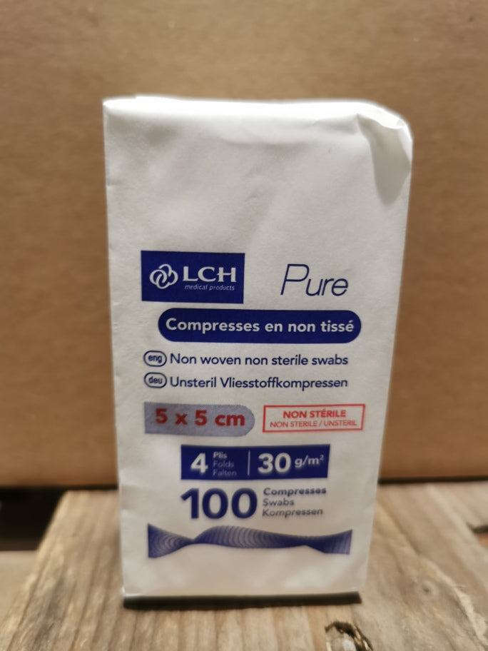 Compresses en non tissés non stériles PURE N30 - LCH - Boite de 100