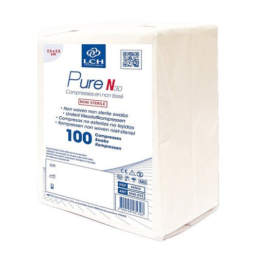 Compresses en non tissés non stériles PURE N30 - LCH - Boite de 100