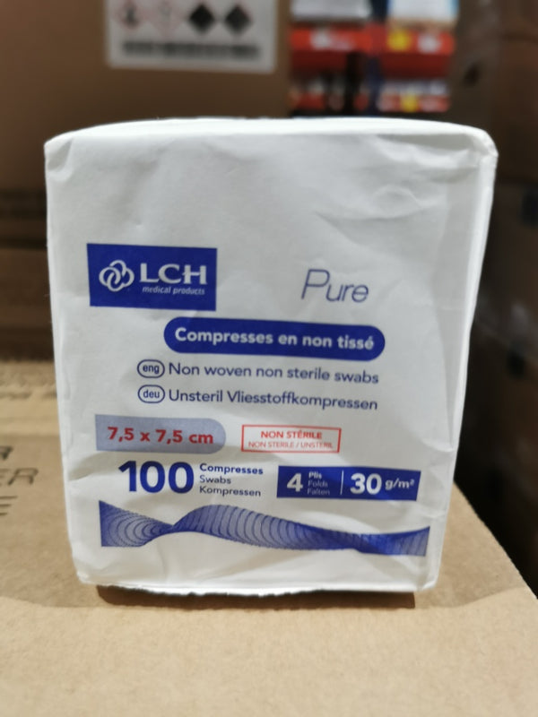 Compresses en non tissés non stériles PURE N30 - LCH - Boite de 100