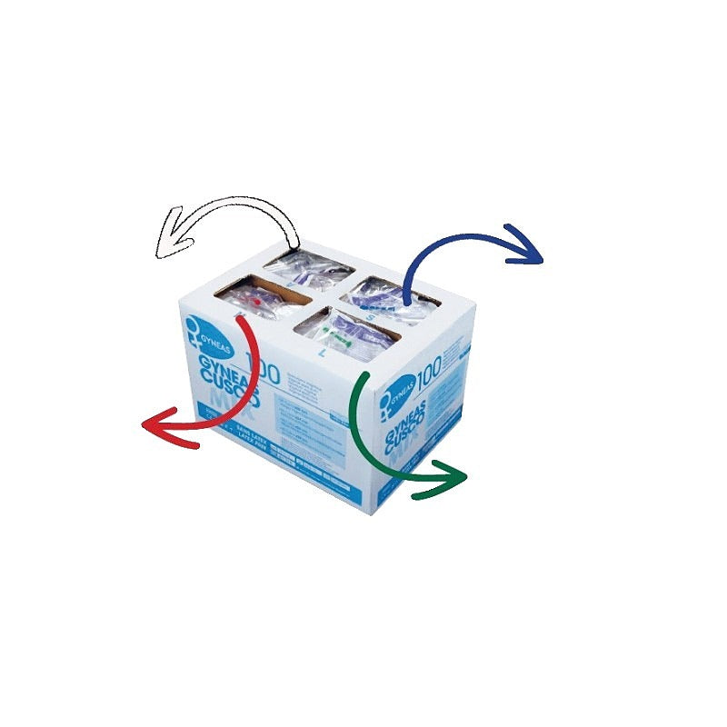 Spéculum Cusco Mix Gyneas - Pack de 4 tailles - Carton de 100 spéculums