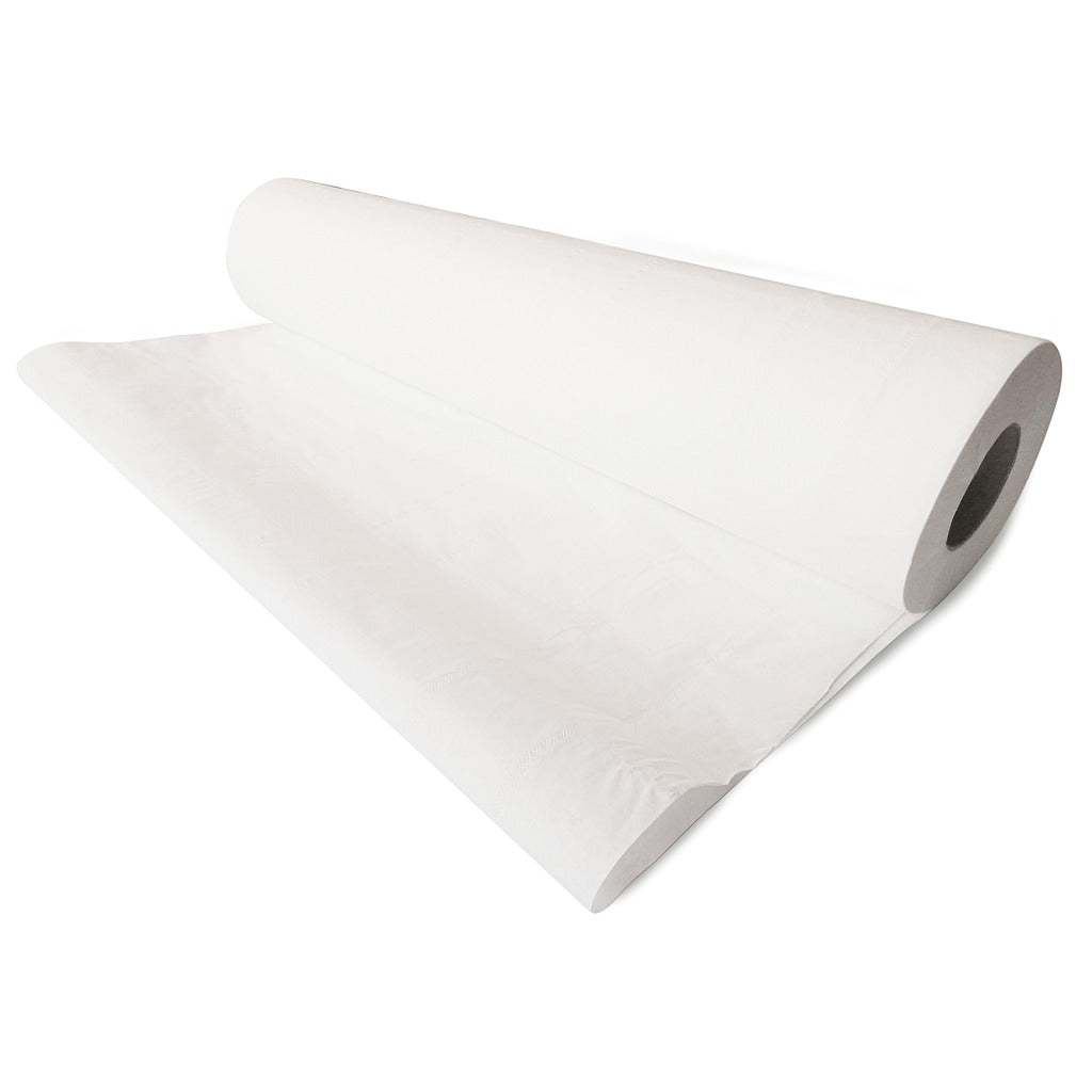 Drap d'examen ouaté lisse - 50 x 34 cm - Carton de 12 rouleaux