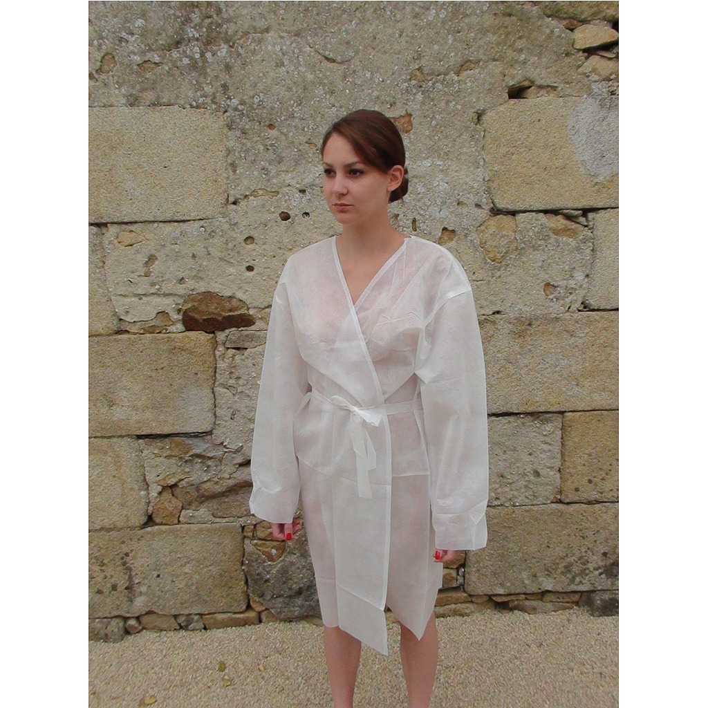 Kimono blanc non tissé - Boite de 25