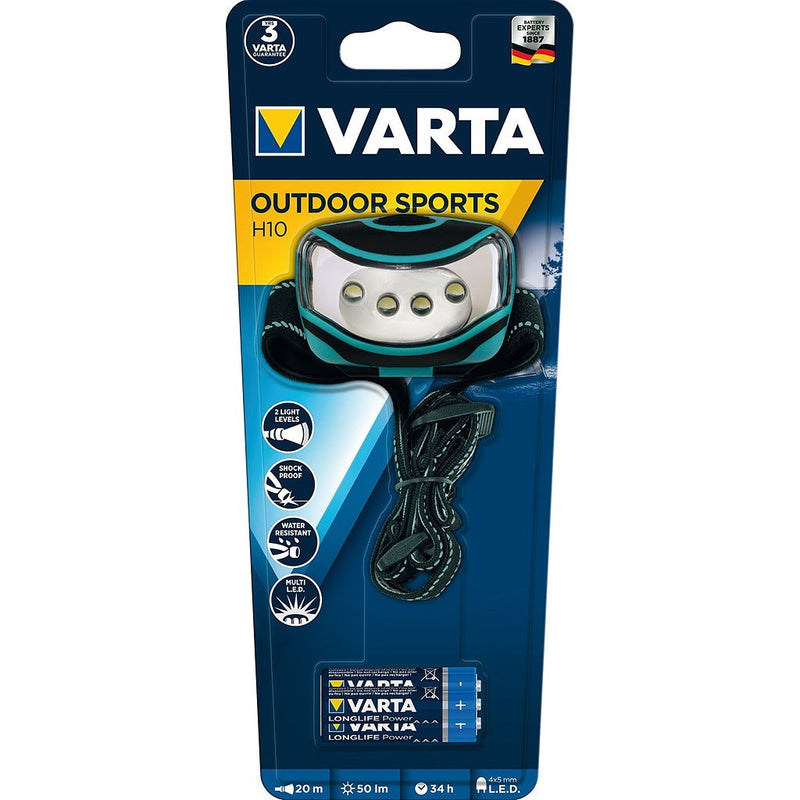 Lampe frontale Varta A H10 + piles