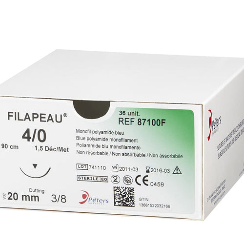 Fils de sutures Filapeau Bleu - Boîte de 36