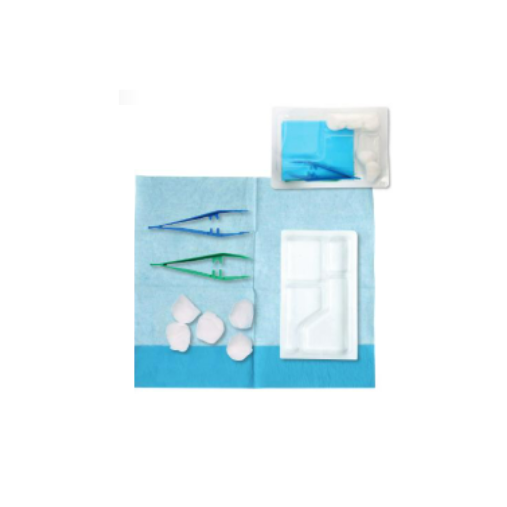 Set de pansement avec champ de soin 2 pinces LCH - Carton de 48