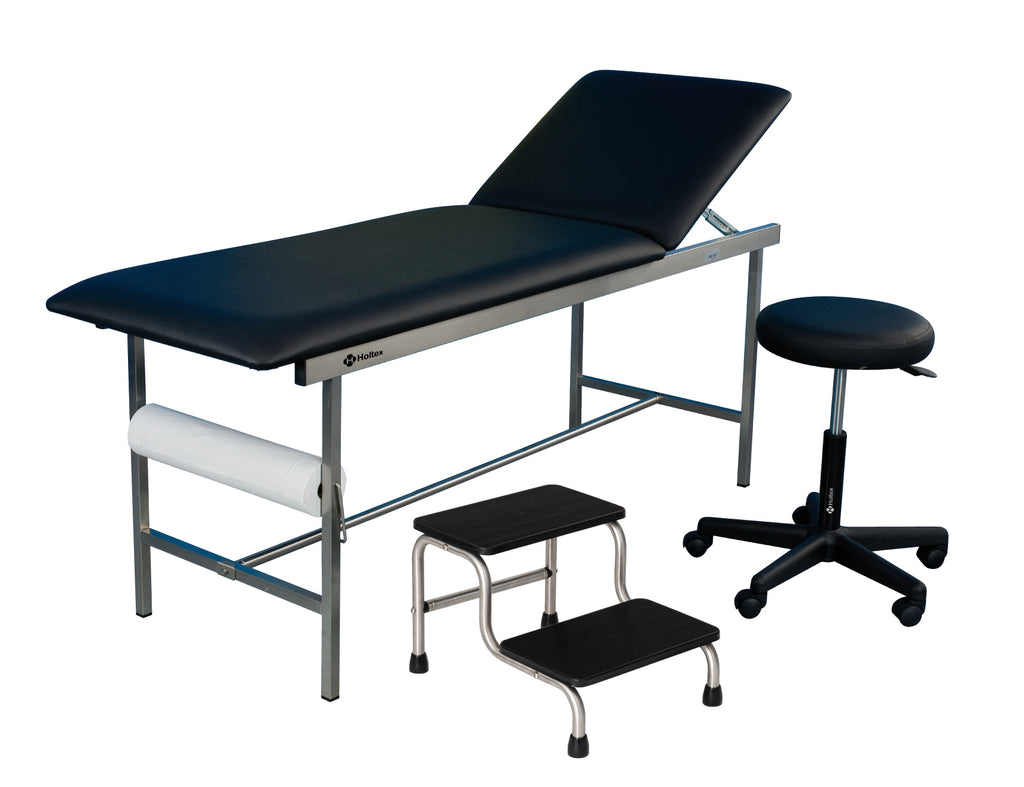 Kit d'installation divan d'examen, tabouret, marche pied 2 marches Inox