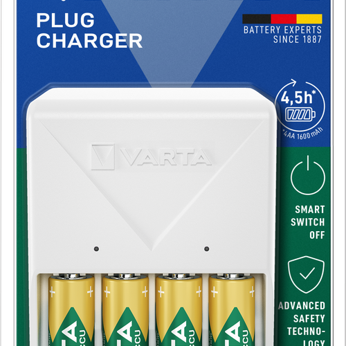 Chargeur de piles Varta avec 4 piles