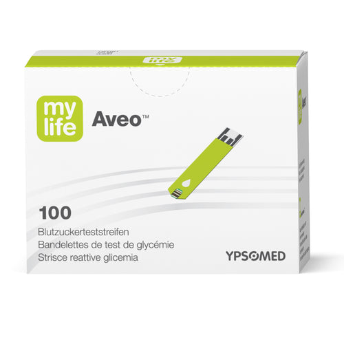 Bandelettes pour lecteur de glycémie Aveo™ MyLife - Boite de 100