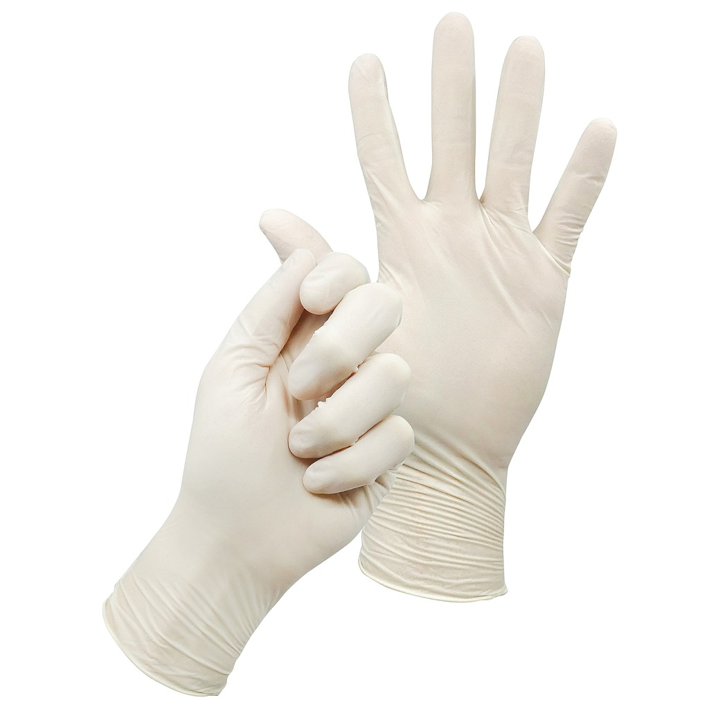 Gants Sensitex en latex poudrés non stériles – Beige