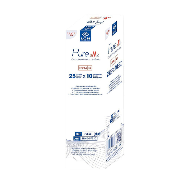 Compresses en non tissés stériles PURE sN40 LCH  - sachet de 10