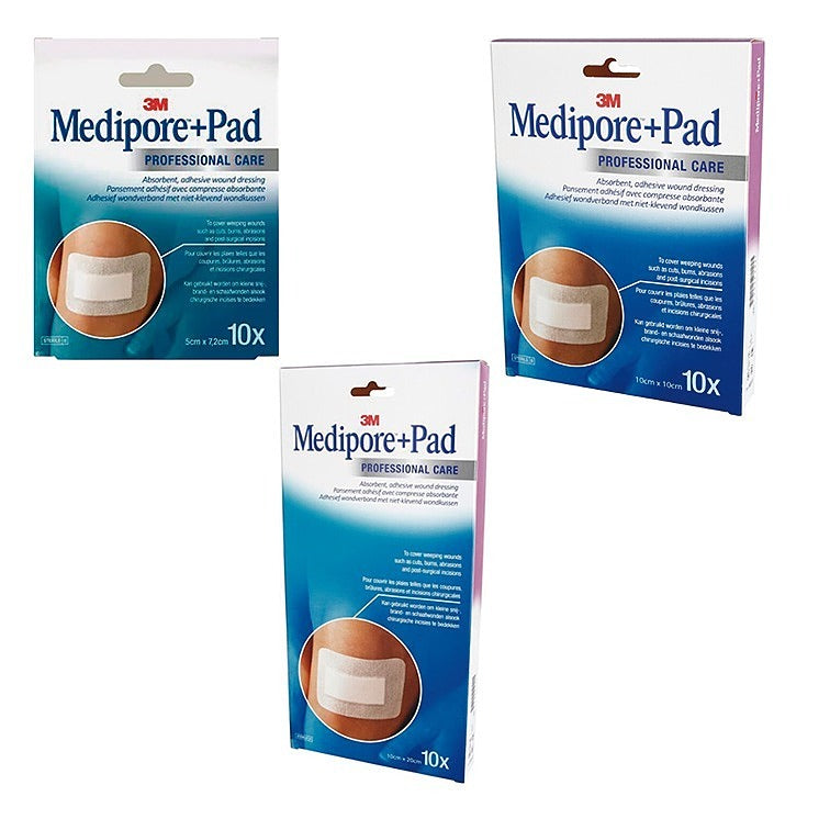 Pansement Adhésif Stérile 3M™ Medipore + Pad -  Boîte de 10