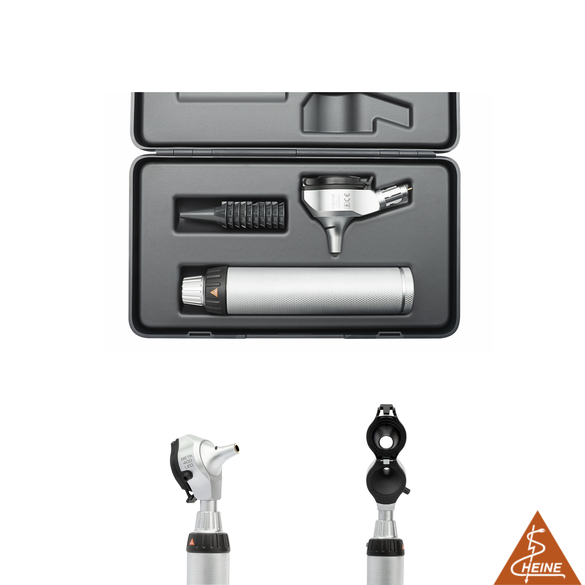 Otoscope HEINE BETA 400 LED Fibre Optique - Poignée à piles