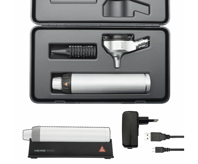 Trousse Otoscope HEINE Beta 400 à Fibre Optique LED avec chargeur NT4