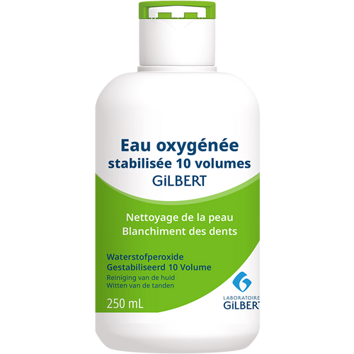 Flacon d'eau oxygénée- 250 ml stabilisée 10 volumes