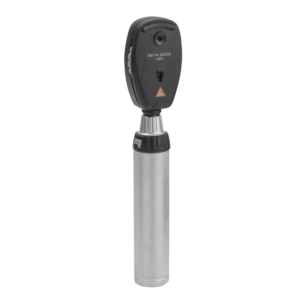 HEINE BETA200S/200 LED Spleet-oftalmoscoop en skiascoop, oplaadbare handgreep, USB-kabel en netvoeding