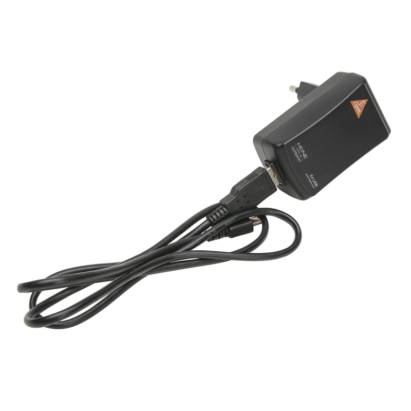 HEINE BETA200S/200 LED Spleet-oftalmoscoop en skiascoop, oplaadbare handgreep, USB-kabel en netvoeding